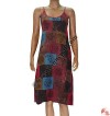 Cotton patch-work stone wash dress