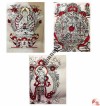 Handmade paper painted portraits