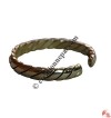 Braided brass heavy bangle