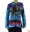 Tie-dye with block prints rib hoodie