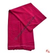 Raw silk Monk shawl-Pink