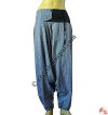 Stripe cotton loose trouser
