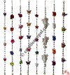 Felt beads-Shapes assorted hanging set of 8