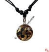 Sanskrit Om brass pendant