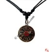 Om mani mantra brass pendant1