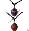 Buddha eye Oval brass pendant