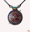Endless knot big brass pendant