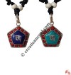 Om mantra white metal pendant1