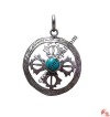 Auspicious Dorje white metal pendant2