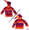 Rib patch-flower kids jacket