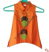 Fine cotton Om emb kids dress