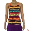 Rib multicolor stripes  tank top