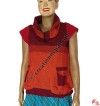 Wide stripes cotton sari top