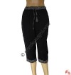 Cotton 3-quarter simple trouser