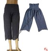 3-quarter khaddar bobbin waist trouser