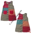 Stripes patch kids dress