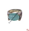 Chalcedony stone fancy finger ring
