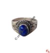 Lapis stone silvert finger ring