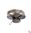 Moon-stone flower finger ring