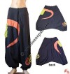 Patch swirl design loose trouser