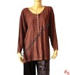 Rayon embroidered shirt