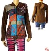 Patch work hand emb rib jacket