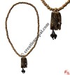 Plain brown beads elephant mala