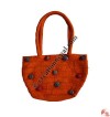 Swirl balls decorated felt tote Bag