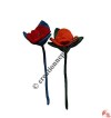 Leaves covered felt flower