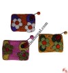 Ladybug Patch Felt Coin Purse