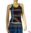 3-color stripes rib tank top