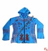 Razor-cut flower patch rib jacket