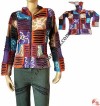 Razor-cut patch and  prints Jacket