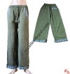 Stripes fold cotton trouser