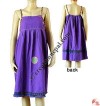 Fine cotton plain halter dress
