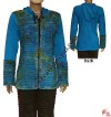 Colorful layer razor-cut rib jacket