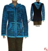 Plain color razor-cut  rib jacket