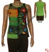 Razor-cut flower design patch top