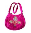 Flower stitched felt bag