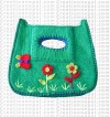 Crochet decoration felt hand bag