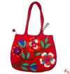 Flower with stem felt bag