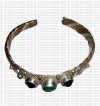 3 stone metal bangle