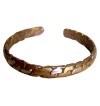 Mixed metal beaten bracelet
