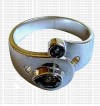 Two stone finger ring
