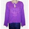 Embroidered crepe top-06