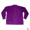 Stone wash shyama round neck shirt-purple