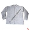 Shyama cotton round neck plain shirt-grey