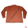 Shyama cotton round neck plain shirt-orange