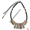 Beads & carved bone necklace