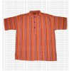Stripes pocket adult shirt-orange